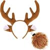 XEPST Animale Renna Costume Set, Fascia e Coda con Antler per Cosplay, Festa di Compleanno, Halloween, Fancy Dress e Rifornimenti del Partito