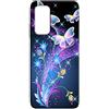 Mixroom - Cover Custodia Back Case in TPU Silicone Morbida per Motorola Moto Edge 20 PRO Fantasia Farfalle Viola N199