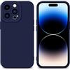 Cadorabo Custodia compatibile con Apple iPhone 14 PRO MAX in FLUID BLU SCURO - Coperchio protettivo in silicone TPU flessibile
