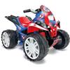 INJUSA - Quad Elettrico The Beast Spidey per Bambini 2-4 Anni, Batteria 12V, Pedale Acceleratore, Freno Elettrico, Retromarcia, Ruote Larghe in Plastica, Velocità 5-6 km/h, Blu