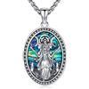 Eusense Collana Pentagramma Collana Dea Tripla Luna Argento 925 Ciondolo Ecate Ciondolo Sole e Luna Gioielli Regali Amuleto Spirituale Talismano Pagano Wiccano per Uomini Donne