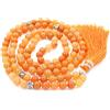 Generic Fukugems 108 mala tibetano collana per donne uomo, mala bracciale buddista, meditazione mala, orange aventurine yoga mala