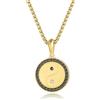 GAVU Collana Catena Dorata in Acciaio Inox con Ciondolo Yin Yang da Uomo 60cm