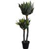 Kare Pianta decorativa di design agave, verde, anallergica, facile da pulire, senza polline o muffe, oggetto decorativo per soggiorno, grande pianta artificiale, con vaso, 120 x 75 x 55 cm (altezza x