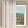 Soleil d'ocre, Tenda trasparente con occhielli spécial vetrata 280x250 cm CELIA bianco