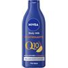NIVEA Q10 Body Milk Rassodante (1 x 400 ml), Crema Idratante Corpo 72h per Pelle Secca, Crema Rassodante Corpo con Collagen Boost Complex, Vitamina C e Q10 Puro