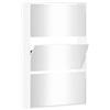 vidaXL Scarpiera con Specchio a 3 Livelli Bianco Lucido 63x17x102,5 cm