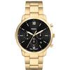 Fossil Neutra orologio per uomo movimento Moonphase multifunzione con bracciale in acciaio o cinturino in pelle, 44 mm, Nero Fumo