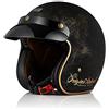 ORIGINE Casco Jet Moto Aperto Scooter Casco Motorino Vintage con Visiera Parasole Omologato ECE (Scacco Bronze Matt,L)