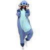 ZKomoL Animali Pigiama Kigurumi Onesie Unisex per Adulti per Feste e Cosplay Costume (10T, Blu Stitch)