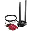 Cudy AX5400 WiFi 6E PCIe Card, Bluetooth 5.2 Adattatore PCIE, AX210, Adattatore Wireless a Banda Tri, Staffa a Basso Profilo, WPA3, Mu-Mimo, Ofma,Windows 11/10 64 Bits, WE4000