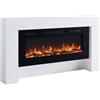 Balderia Caminetto Elettrico da Appoggio con Cornice Balderia Zeus 48" 2000W Bianco - EFZEUSB