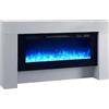 Balderia Caminetto Elettrico da Appoggio con Cornice Balderia Zeus 48" 2000W Grigio - EFZEUSG