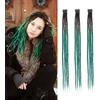 Dsoar Clip In Dreadlock Extensions 24 Inch 3PCS Fatto a Mano 0,6 cm Dreads Sintetico con Clip Morbido Crochet Loc Estensioni
