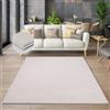 the carpet Cosy accogliente tappeto di pelliccia calda, morbido ed elegante, lavabile e adatto al riscaldamento a pavimento, certificato Oeko-Tex, Beige, 140 x 200 cm