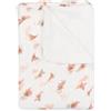BAMBOOM Coperta Lettino 140x 100 Jersey Print con Spugna Peluche Butterfly
