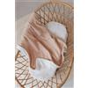 BAMBOOM Coperta Lettino 140x100 Goffrato In Bambù Organico + Spugna Peluche Nude Pink