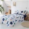 COTTON ARTean Set di lenzuola per bambini Rocket, letto da 90 x 190/200 cm, ipoallergenico