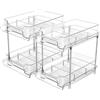 SOLVIEW 2 Pezzi Organizer Sottolavello Cucina Trasparente, per Bagni, Trucco, Armadietti e Lavandini
