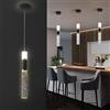 SXLXQM Lampadari in Cristallo Moderno, Lampadari LED in Dimmerabile a LED a 3 colori, lampadario a sospensione nero e oro regolabile in altezza per soffitto, per isola cucina, sala da pranzo