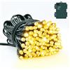 Dalugo Luci Led Natale, 5M 50 LED Bianco Caldo Luci Led a Batteria Filo Verde con 6h Timer, IP65 Impermeabile Luci Stringa a Batteria per Interni all'aperto Decorazioni Natalizie