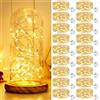 kolpop Stringa Luci Led a Batteria, 18 Pezzi Impermeabile Lucine Led Decorative a Batteria, 20 Led 2M Mini Led a Batteria per Interni Natalizi Matrimoni Feste Compleanno Decorazione