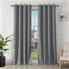 Joydeco Tende Oscuranti per Interni 2 Pezzi L 135 x A 240, Tende Termiche Isolanti con Occhielli per Soggiorno e Camera da Letto Moderne Blackout Curtains, Grigio Chiaro