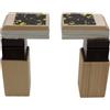 KD89 Soffietto completo di fôret nero per pendolo a cucù, dimensioni da 65 mm a 120 mm, corpo e soffietto in legno, venduto in coppia (70 mm)