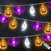 Seasboes Catena luminosa da 3 m, per Halloween, 20 LED, catena luminosa con telecomando, decorazione di Halloween, decorazione per esterni, giardino, Halloween, catena luminosa di Halloween, catena luminosa di
