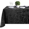 Elegant Event Essentials - Tovaglia rettangolare in velluto schiacciato - spessa tovaglia resistente alle rughe - lavabile pesante - 150 cm x 200 cm nero