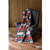 Merino Wool Coperta in lana merino, 160 x 200 cm, per letto matrimoniale, in tartan, colore rosso naturale