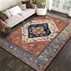 PEIHUODAN Tappeto Salotto Orientale Persiano Pelo Corto - Tappeti Soggiorno Tappeto in Stile Marocchino Bohémien - Astratto Multicolore Tappeti Camera da Letto - Tappeti Salotto (Colore4,80x120cm)