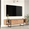 LBSIGN Mobile TV Da Terra 160 Cm Stile Industrial Con Ante A Ribalta Icaro Rovere