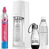 SodaStream Aeratore Terra, Confezione Risparmio con Cilindro di CO2, 2 1 l 1 Bottiglia di plastica da 0,5 l, Lavabile in lavastoviglie, Altezza 44 cm, Bianco, 44cm Hoch