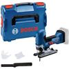 Bosch Professional 18V System Seghetto Alternativo a Batteria Gst 18V-125 S (Ideale per Tagli Curvi e Trasversali, Portalame Sds, Incl. 1 Lama per Seghetto Alternativo, Kit di Aspirazione, in L-Boxx)