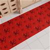 PETTI Artigiani Italiani - Tappeto Cucina Natalizio, Passatoia Cucina Natalizio, Tappeto Natalizio Cucina Antiscivolo e Lavabile, Tappeto per Natale 52x100 cm Fiocco Rosso, Made in italy