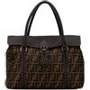 Fendi Pre-Owned - Borsa a mano Selleria Linda mini con motivo Zucca media 2000-2010 - Donna - pelle di vitello/tela - Taglia unica - Marrone