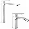 Parama Coppia miscelatori lavabo alto slim bidet senza scarico cromato | Ingrid