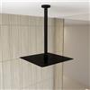 Parama Braccio doccia a soffitto nero opaco 20 cm