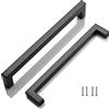 SYDARSYN 2 Pezzi Maniglie per Mobili da Cucina 320mm - Maniglia per Mobile in Acciaio Inox Nero Quadrato Maniglie per Guardaroba Porte Cassetti Armadio