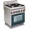 Allforfood Cucina a gas 4 fuochi con forno elettrico con grill allforfood cf4/8gems linea elle