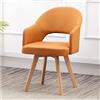BytheM Chair Sedie da scrivania Sedie da pranzo girevoli a 360° Poltrone Poltroncina imbottita con gambe in legno massello, poltrone con accento in velluto con schienale cavo per camera da l