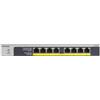 NETGEAR GS108LP Non gestito Gigabit Ethernet (10/100/1000) Supporto Power over Ethernet (PoE) 1U Nero, Grigio