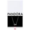 PANDORA Passions Collier con simbolo dell'infinito in argento Sterling con zirconi cubici trasparenti, 50