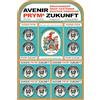 Prym 341220 Zukunft Ottone Bottone da Cucire per Abbigliamento e Accessori, Color Argento, 17mm Diametro