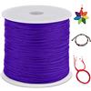 LEREATI 0.8mm Filo Nylon per Braccialetti, 100m Cordoncino per Braccialetti Coda di Topo Cordoncino Natalizio, Macrame Corda per Collane Perline Gioielli Fai da Te (Viola Intenso)