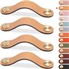 LEREATI 4 Pezzi Maniglie per Mobili in Ecopelle, 160mm Maniglie Armadio, Pomelli per Mobili Vintage, Pomello Porta per Cassetti, Armadio Cameretta, Cucina, Borsa Decorazione (Beige)