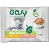 Animal Love Pet Shop Oasy Umido Gatto Bocconcini - MultiPack ADULT STERILIZED SELECTION 2 x 85 gr Pollo - 2 x 85 gr Salmone