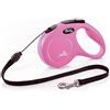 Flexi Classic M Corda - Guinzaglio Estensibile Durevole - Rosa - 8 Metri