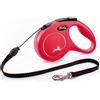 Flexi Classic M Corda - Guinzaglio Estensibile a Corda - Rosso - 5 mt